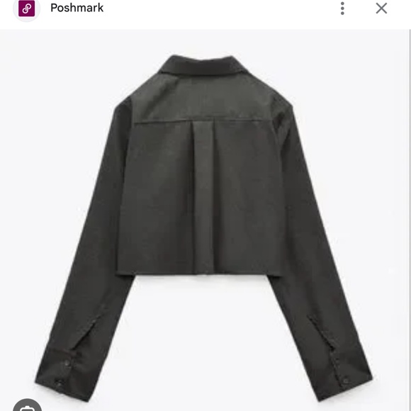 Zara Blue Striped Button Down Shirt - Picture 4 of 4